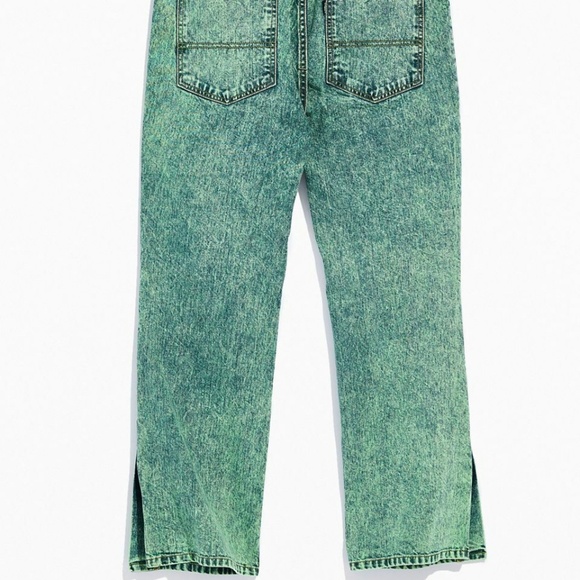 NWT $479 JieDa Jeans Made in Japan Slit Denim Pants Chemical Mint Green - Picture 5 of 8